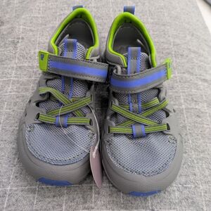 Kids Gray and Green Sneakers